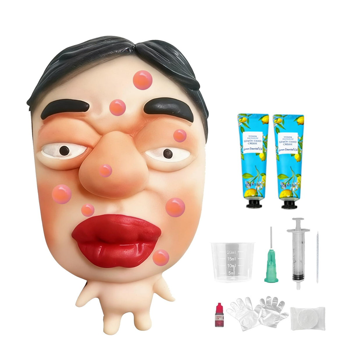 CIYOJA PoutFace pimple-popping squishy in action for desk relaxation