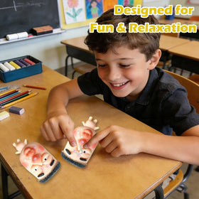 CIYOJA SquishFace on-desk setup demonstrates ergonomic grip for daily fidget use.