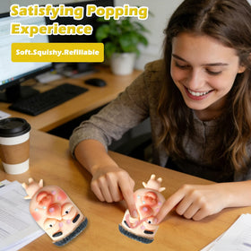 CIYOJA SquishFace large silicone toy featured as calming desk companion.