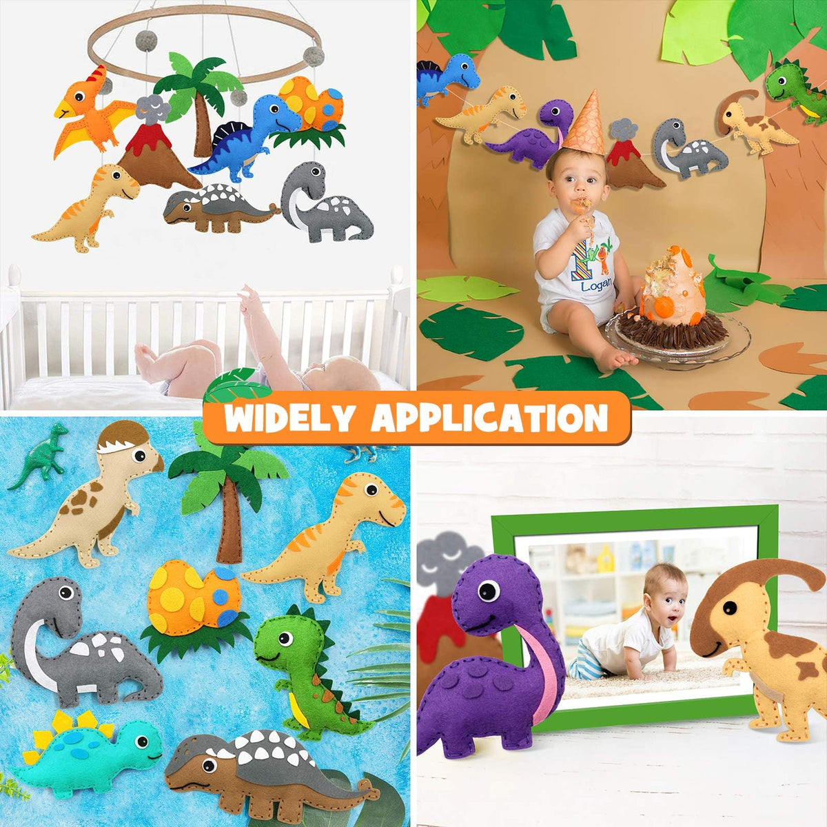 CiyvoLyeen dino plush materials ready to craft soft decorations.