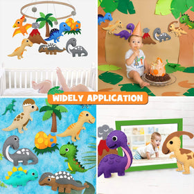 CiyvoLyeen dino plush materials ready to craft soft decorations.