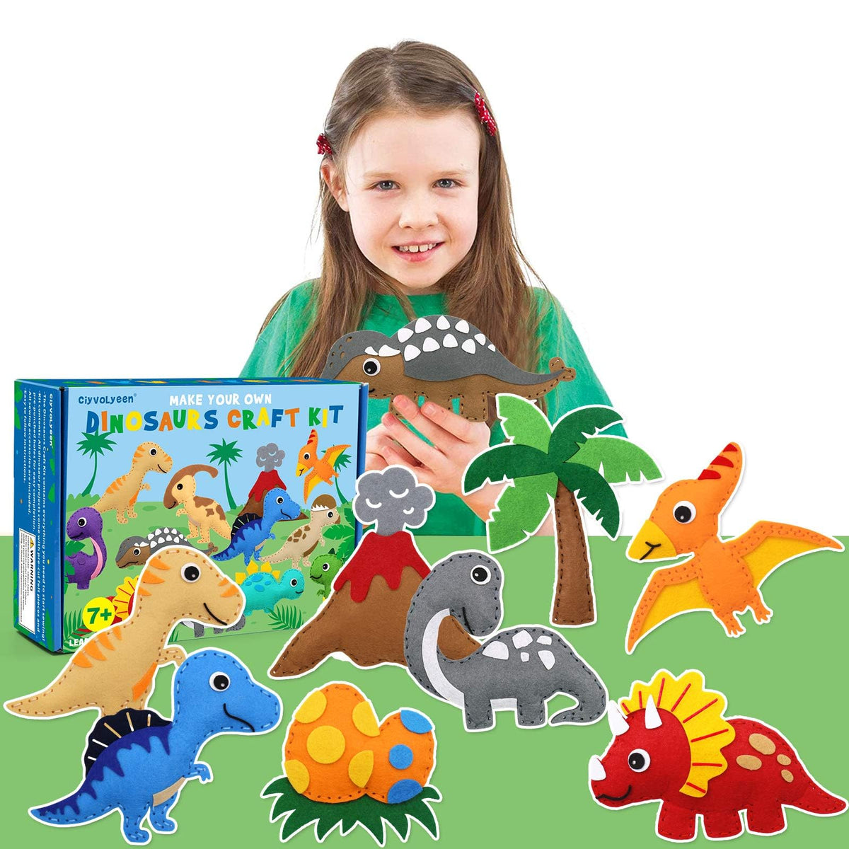CiyvoLyeen dinosaur garland craft for cute room decor projects.