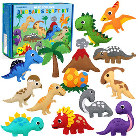 CiyvoLyeen dinosaur sewing kit package, complete for beginner sewing projects.