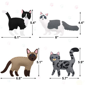 CiyvoLyeen felt pieces for cat image highlights soft materials for kids' crafts