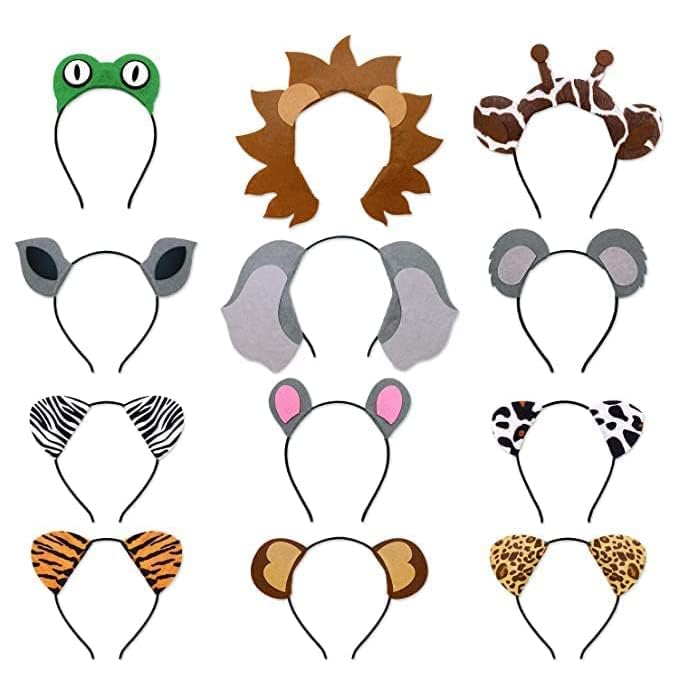 CiyvoLyeen jungle headband with crocodile for playful birthday photos.