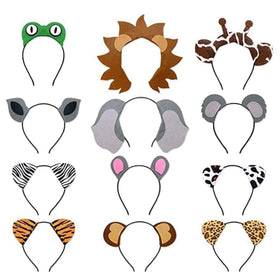 CiyvoLyeen jungle headband with hippo for kids' safari party photos.