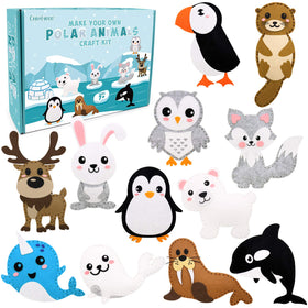 CiyvoLyeen polar animals sewing kit cover image, ideal for cozy winter crafts.