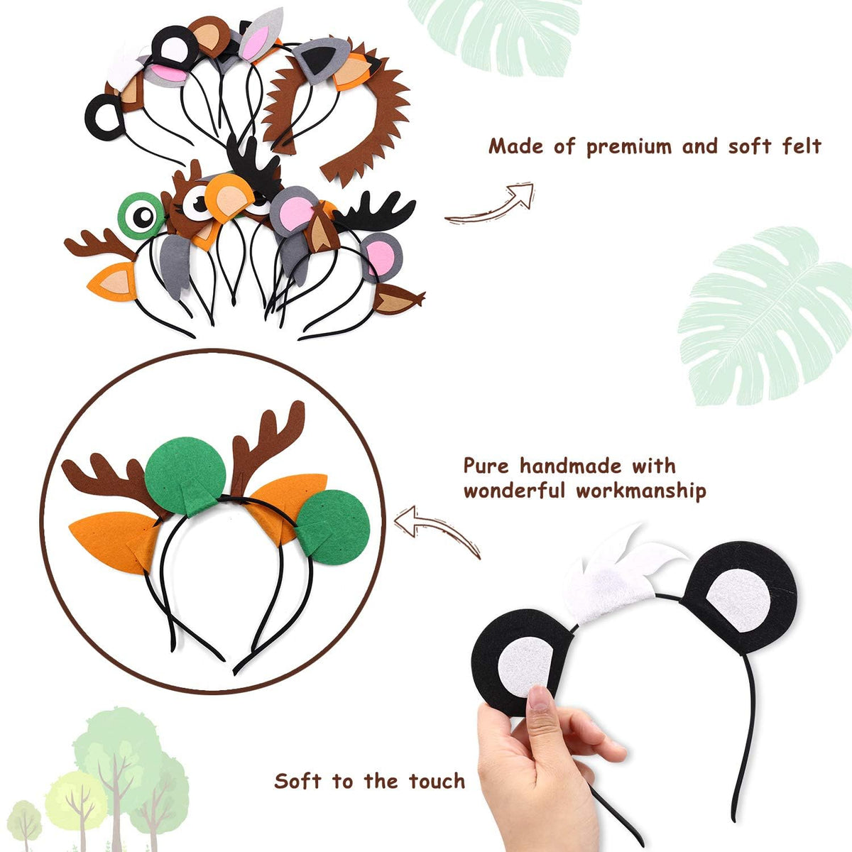 CiyvoLyeen rabbit woodland headband for whimsical forest-themed events.