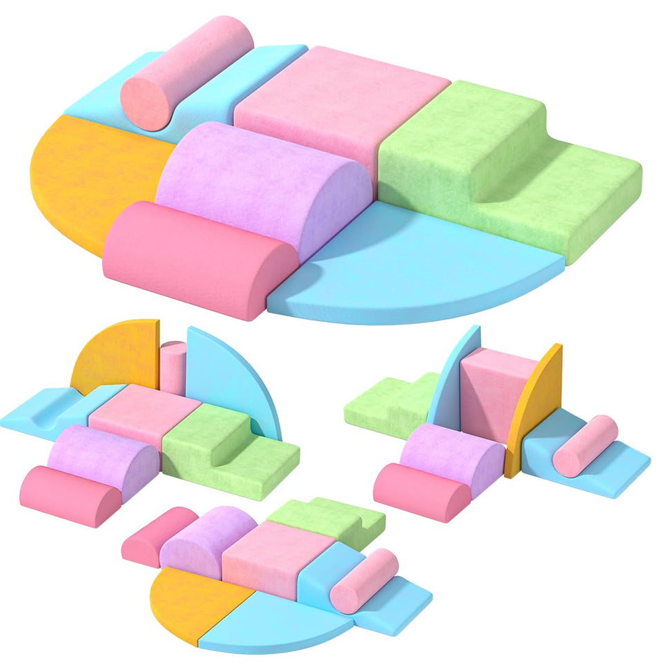 cjdropshipping 8-piece toddler climbing blocks in macaron colors support safe exploration