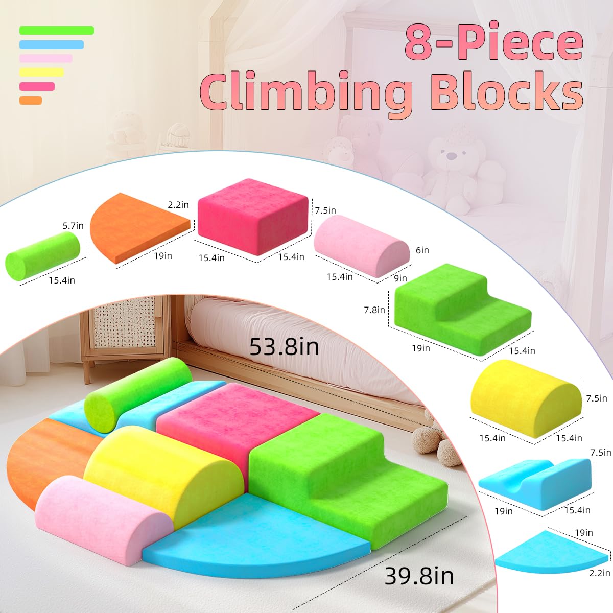 cjdropshipping soft foam blocks with rounded edges for gentle climbs