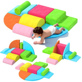 cjdropshipping 8-piece blocks stacked setup for safe toddler play
