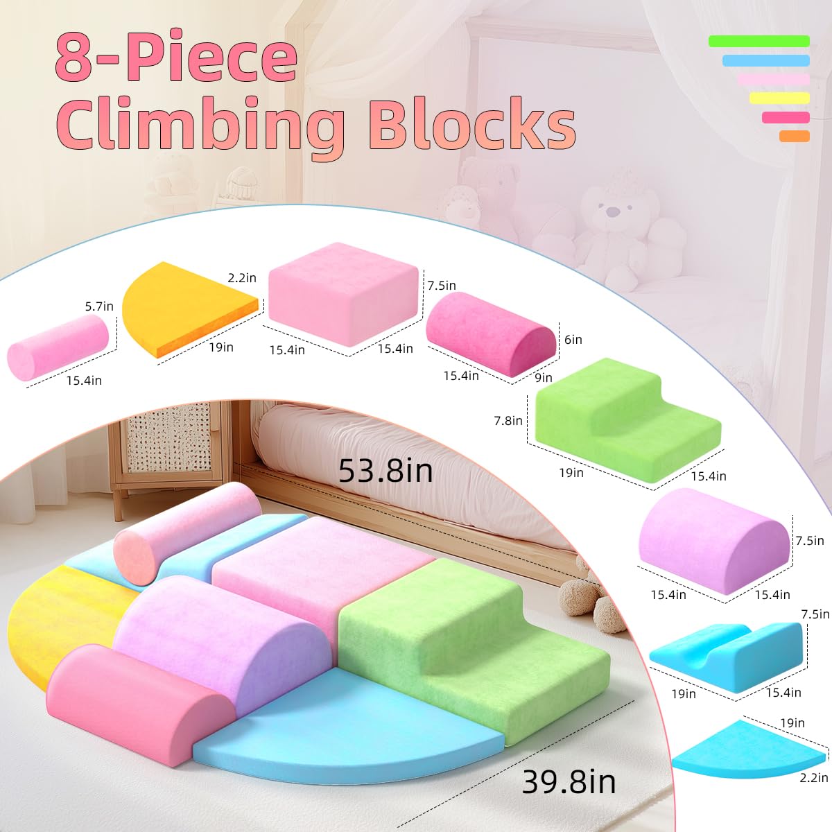 cjdropshipping toddler blocks pose-safe design with rounded edges for gentle play
