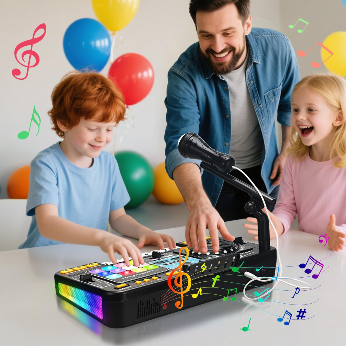 CL FUN DJ Mixer sheet music stand supports learning tunes.