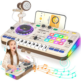 CL FUN toddler DJ mixing table with adjustable lights for engaging play.
