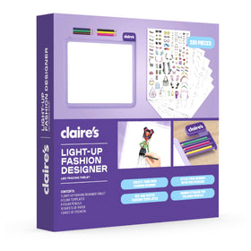 Claire's Light-Up Fashion Designer Tablet sparks imaginative sketching during travel and home