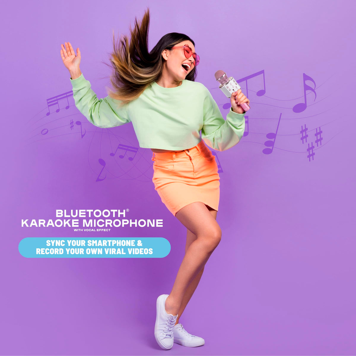 Claire’s microphone control panel highlights separate music and voice volume controls