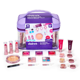 Claire's Ultimate Makeup Kit carry case keeps all essentials organized for on-the-go fun.