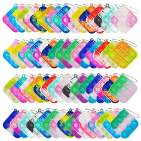 Clanam 120 Pcs Mini Pop Bubble set in assorted colors for sensory play