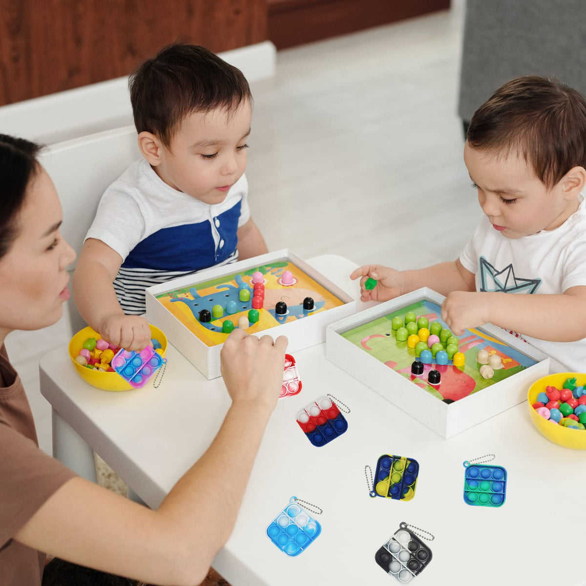 Clanam portable mini pop bubbles fit bags and belts for quick stress relief