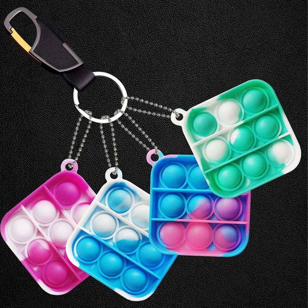 Clanam mini pop fidget keychain decorates bags and relieves stress