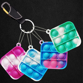 Clanam mini pop fidget keychain decorates bags and relieves stress