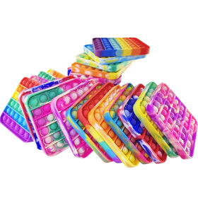 Clanam pop bubble fidget rectangle for portable stress relief during work.