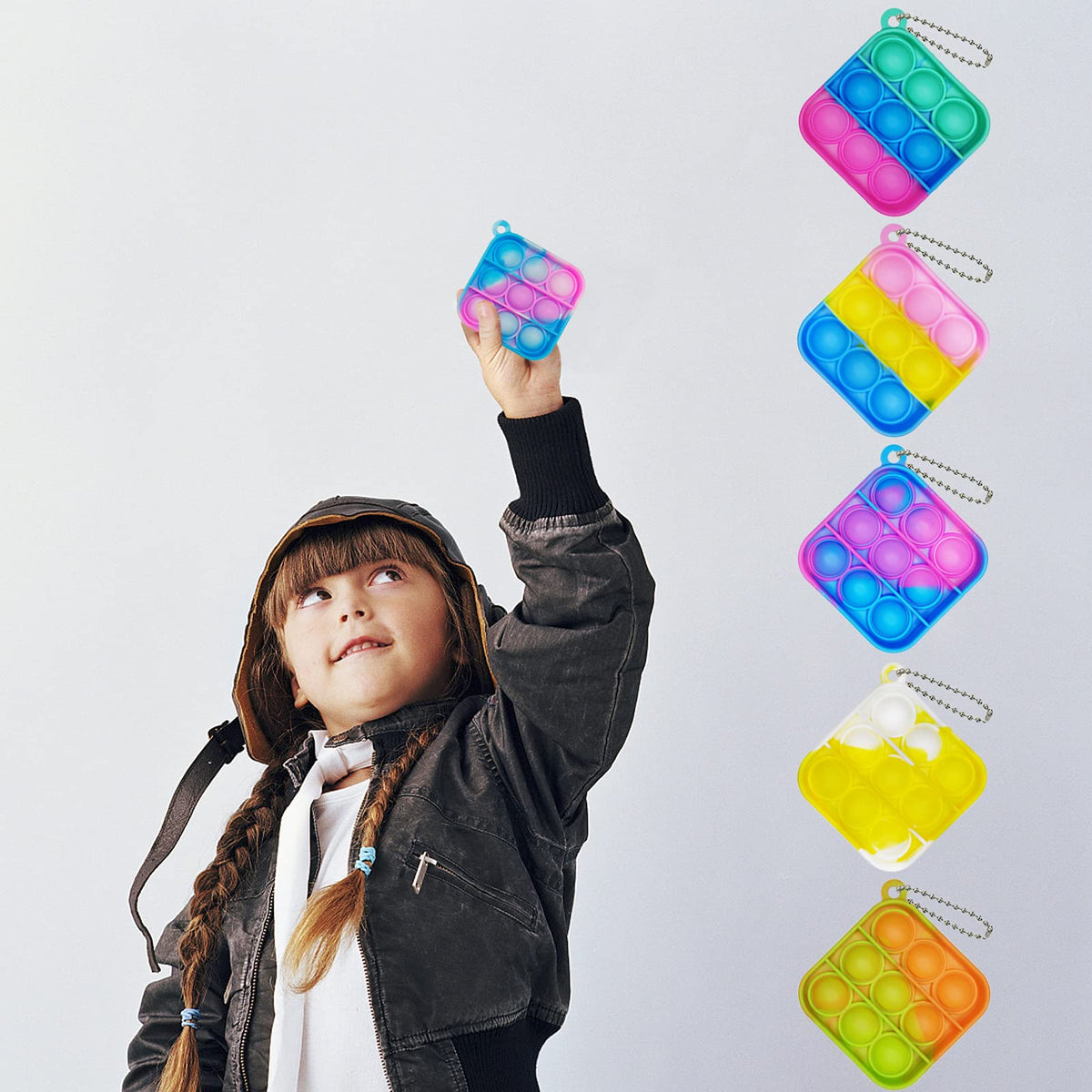 Clanam silicone fidget set provides tactile play in a compact durable design