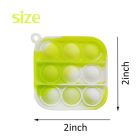 Clanam silicone simple dimple fidget keychain for classroom focus