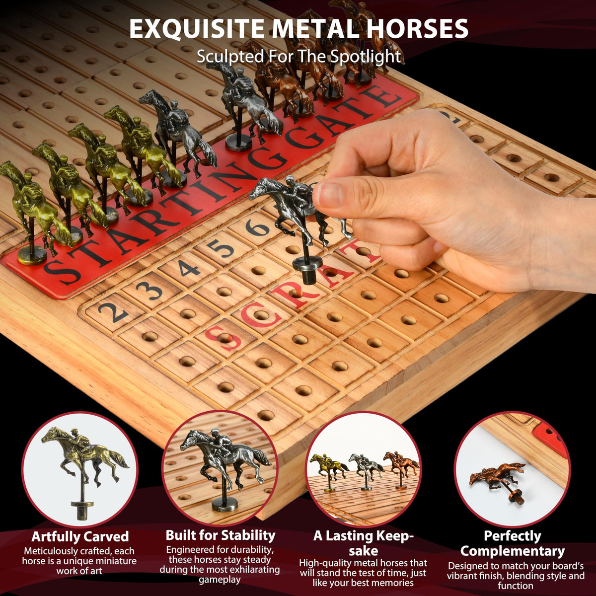 Classic Decor charred wood finish enhances rustic game table appeal