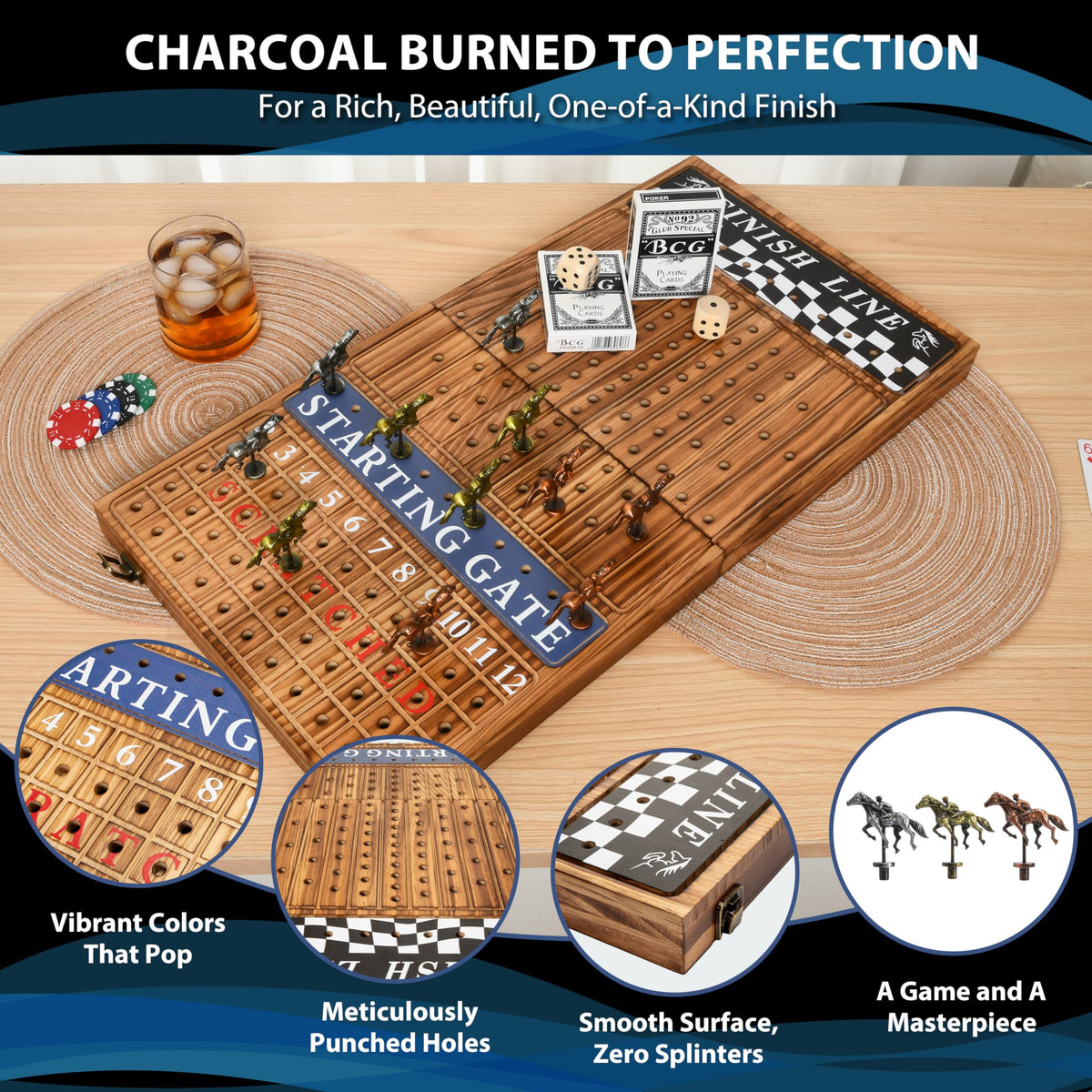 Classic Decor wooden dice ready for quick-start play