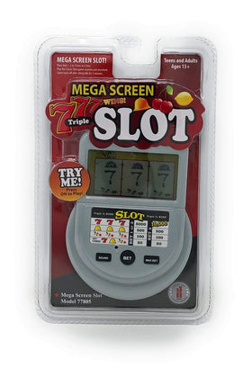 Classic Games Mega Screen Slot handheld front view with a large display for easy viewing