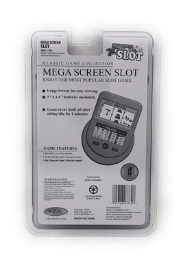 Classic Games Mega Screen Slot handheld side view highlighting portable arcade fun on the go