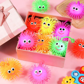 ClassyWhimsy light up puffer orange ball vivid glow for after-school play
