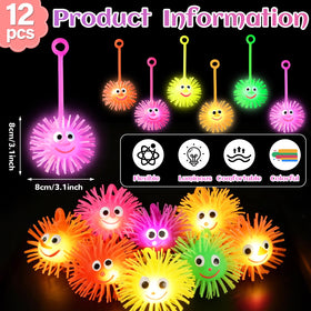 ClassyWhimsy light up puffer red ball bright for pinata prizes
