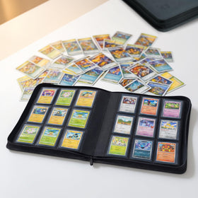 Clawsvios binder showing 25 toploaders and penny sleeves