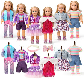 clbaby 18 inch doll clothes set full view for imaginative play and dress up variety