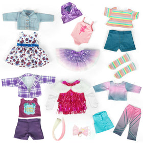 clbaby 18 inch doll dresses close up highlighting fashion forward designs