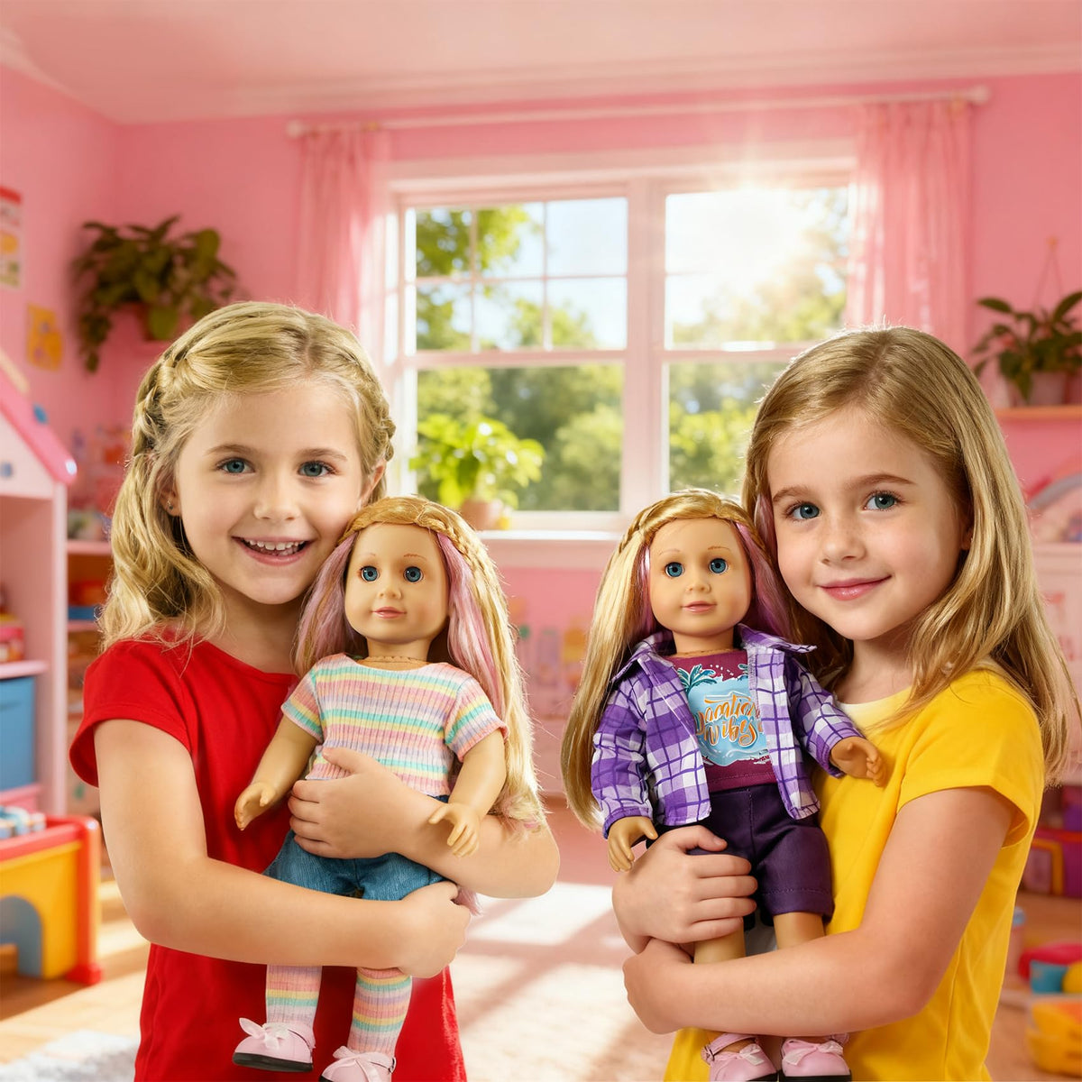 clbaby 18 inch doll hair accessories clip extension bundle adds finishing touches
