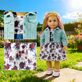 clbaby 18 inch doll sparkly skirt set highlighting shimmering details