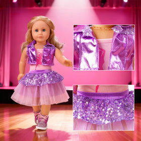 clbaby 18 inch doll workout yoga ensemble showing versatile activewear