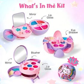 Cleboen blind ball includes sponge blusher for easy pretend-palette blending.