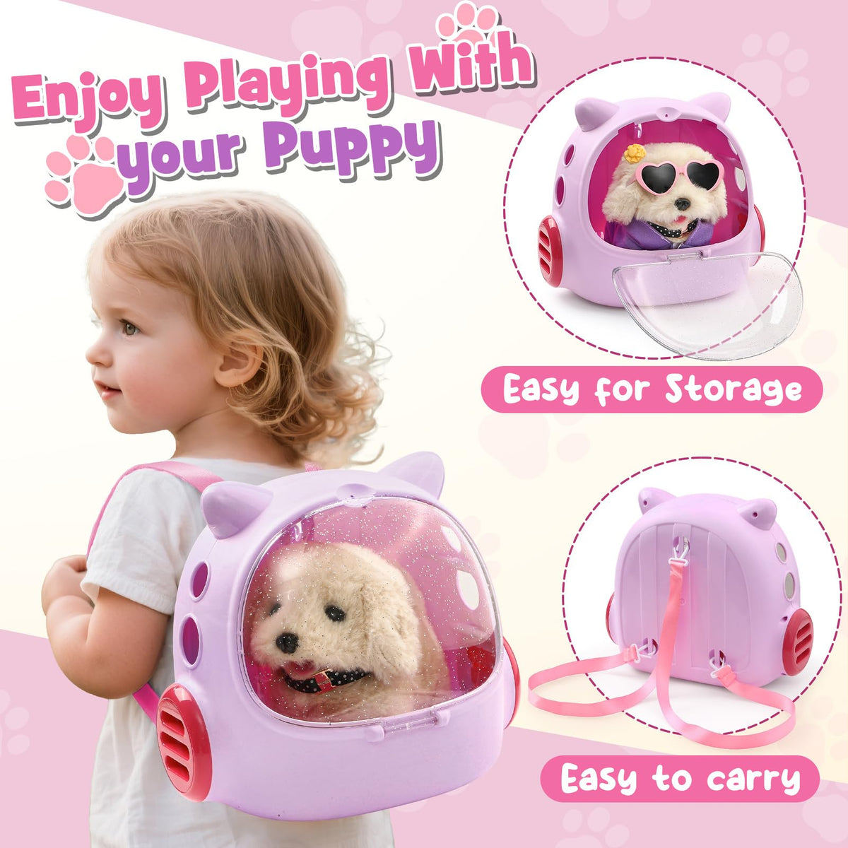 Cleboen dog carrier with accessories for portable pet care