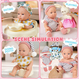 Cleboen feeding bottle for realistic mealtime pretend play