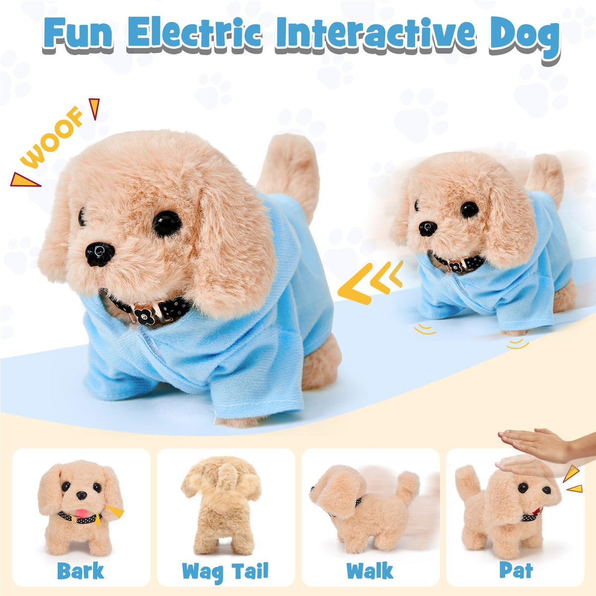 Cleboen dress-up outfits and kennel for puppy customization.
