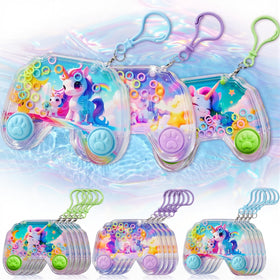 Cleboen unicorn-pattern handheld water ring game for kids promotes imaginative play and fine motor focus