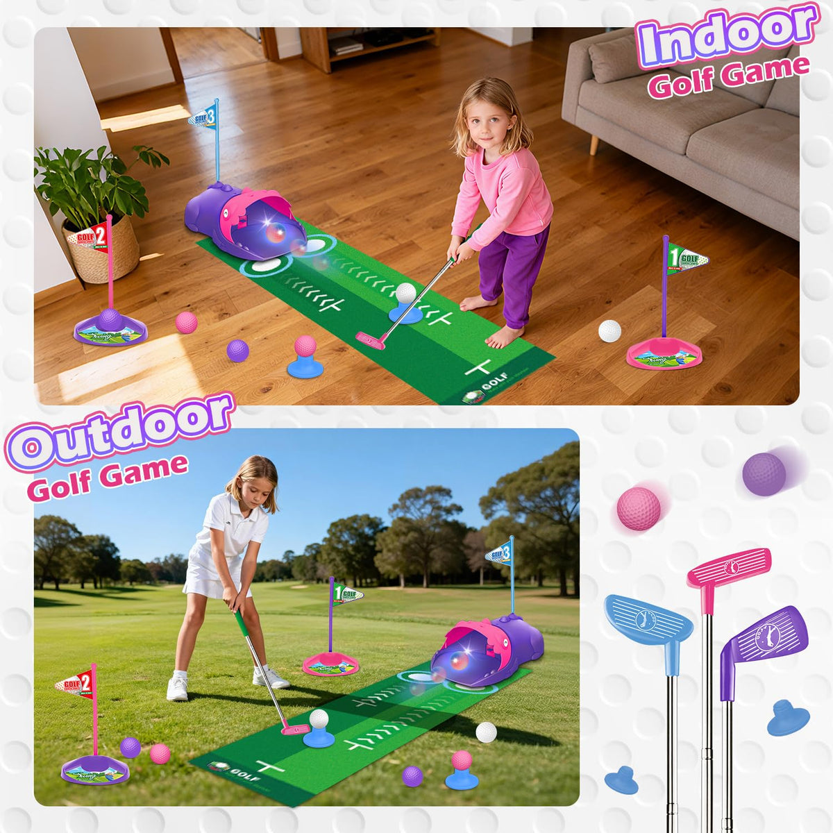 Putting mat by CLEMAS encourages target practice at home