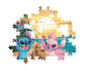 Eco-friendly recycled materials used in Clementoni Stitch puzzle production