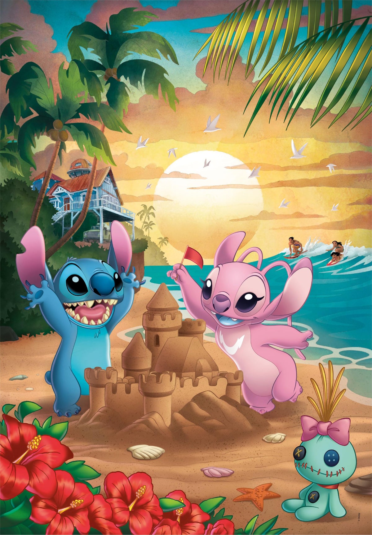 Poster included with Clementoni Disney Stitch puzzle for quick wall display