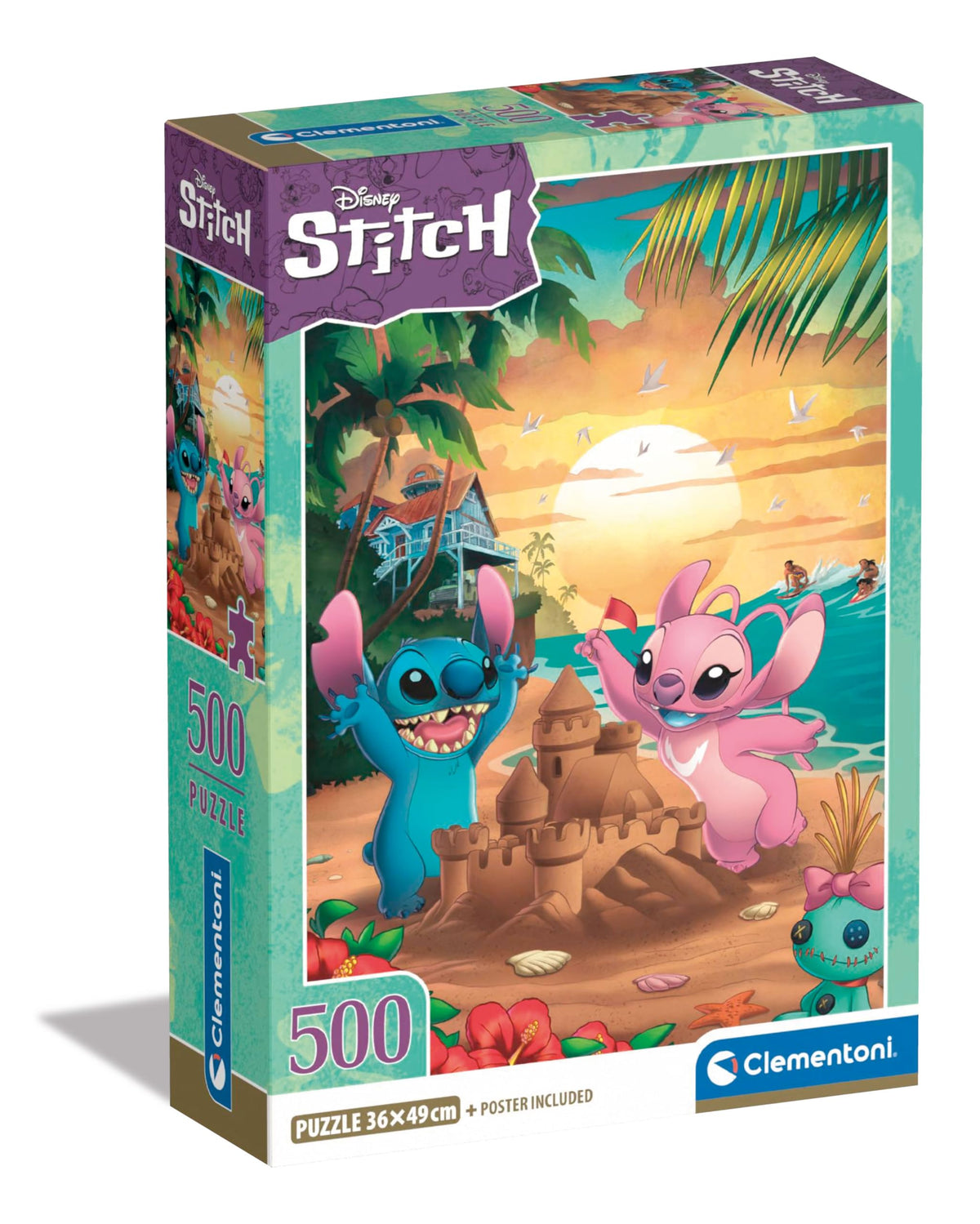 Clementoni Disney Stitch puzzle 500 pieces ready for a satisfying weekend challenge
