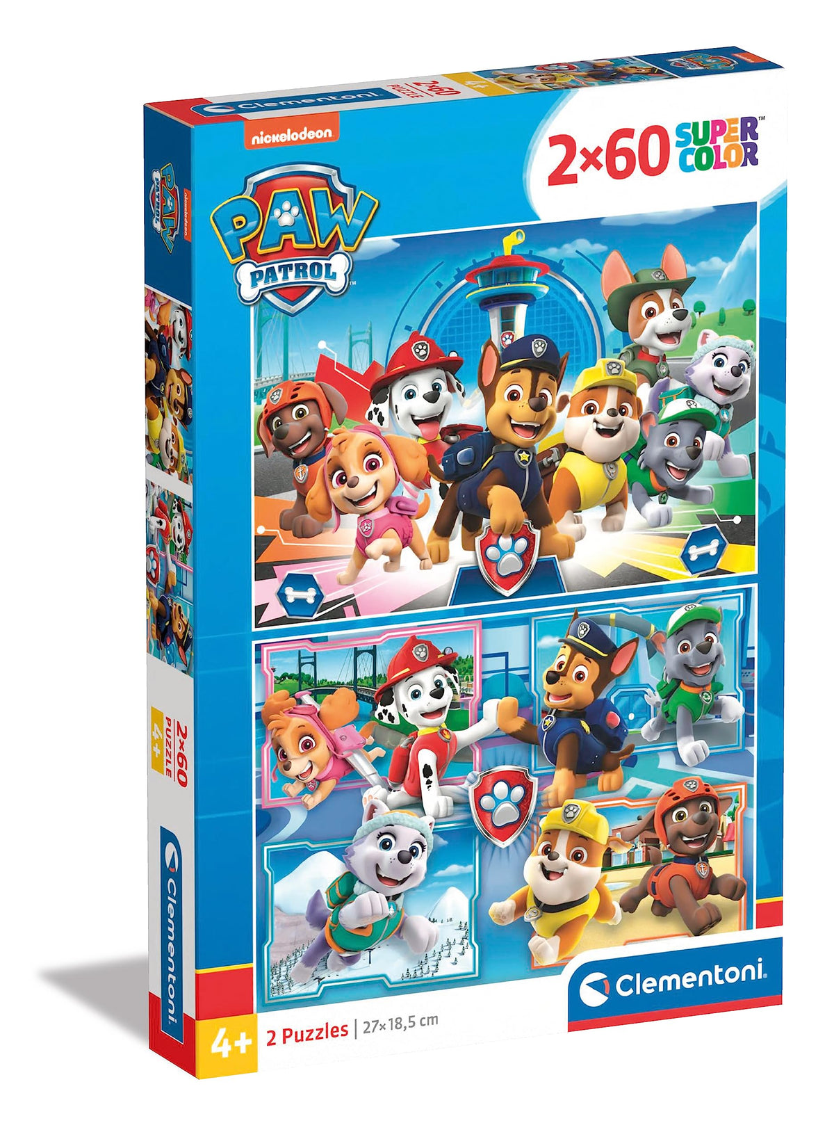 Clementoni Paw Patrol puzzle chase scene with vibrant colors boosts engagement